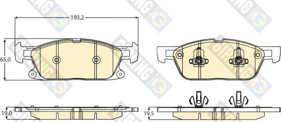 Girling 6121672 - Kit de plaquettes de frein, frein à disque cwaw.fr