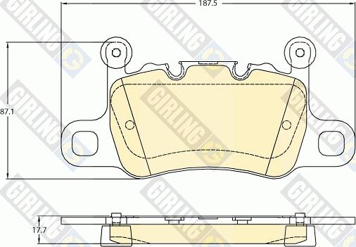 Girling 6121045 - Kit de plaquettes de frein, frein à disque cwaw.fr