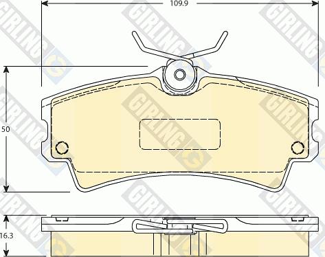 Girling 6121051 - Kit de plaquettes de frein, frein à disque cwaw.fr