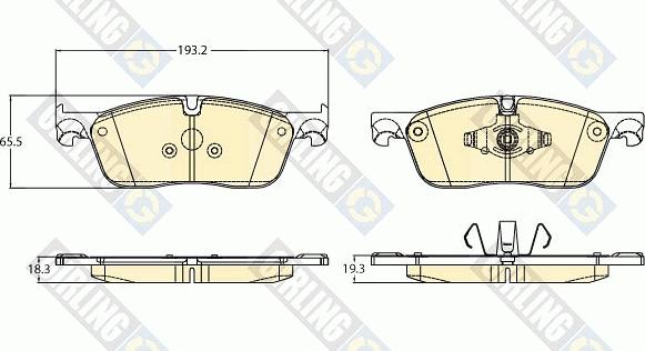 Girling 6121002 - Kit de plaquettes de frein, frein à disque cwaw.fr