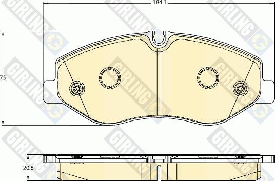 Girling 6121033 - Kit de plaquettes de frein, frein à disque cwaw.fr