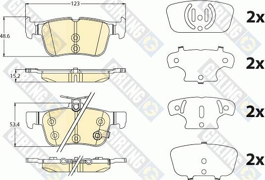 Girling 6121152 - Kit de plaquettes de frein, frein à disque cwaw.fr