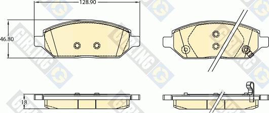 Girling 6121352 - Kit de plaquettes de frein, frein à disque cwaw.fr