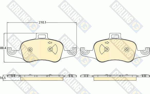 Girling 6121202 - Kit de plaquettes de frein, frein à disque cwaw.fr