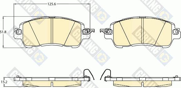 Girling 6121226 - Kit de plaquettes de frein, frein à disque cwaw.fr