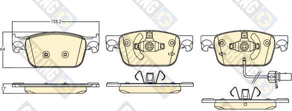 Girling 6121272 - Kit de plaquettes de frein, frein à disque cwaw.fr