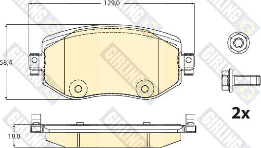 Girling 6121758 - Kit de plaquettes de frein, frein à disque cwaw.fr