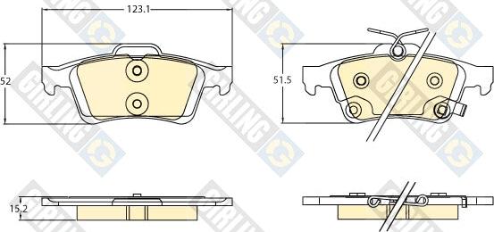 Girling 6121788 - Kit de plaquettes de frein, frein à disque cwaw.fr