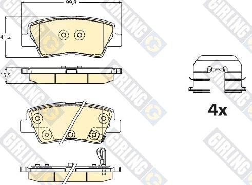 Girling 6121736 - Kit de plaquettes de frein, frein à disque cwaw.fr