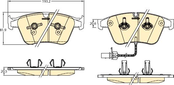 Girling 6121771 - Kit de plaquettes de frein, frein à disque cwaw.fr