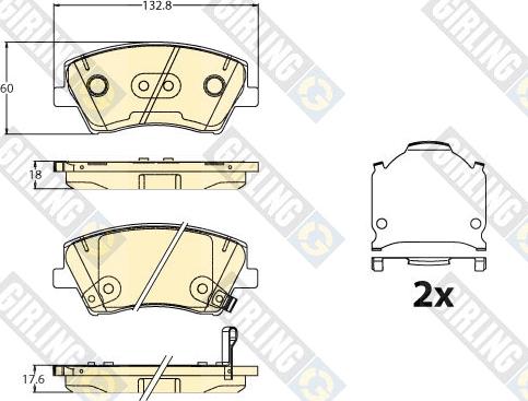 Girling 6122038 - Kit de plaquettes de frein, frein à disque cwaw.fr