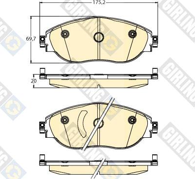 Girling 6122191 - Kit de plaquettes de frein, frein à disque cwaw.fr