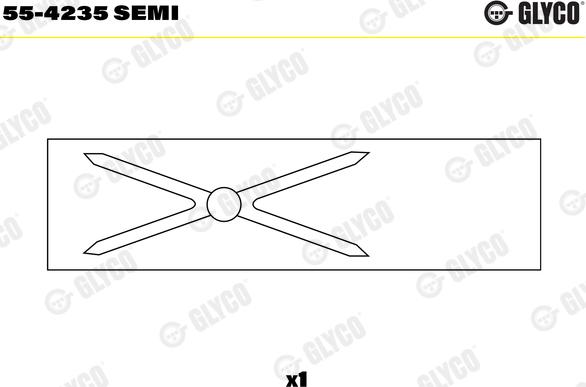 Glyco 55-4235SEMI - Coussinet de palier, bielle cwaw.fr