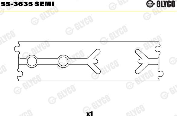 Glyco 55-3635 SEMI - Coussinet de palier, bielle cwaw.fr