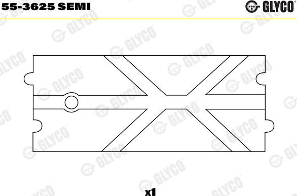 Glyco 55-3625 SEMI - Coussinet de palier, bielle cwaw.fr