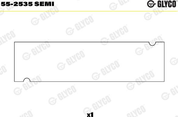 Glyco 55-2535 SEMI - Coussinet de palier, bielle cwaw.fr