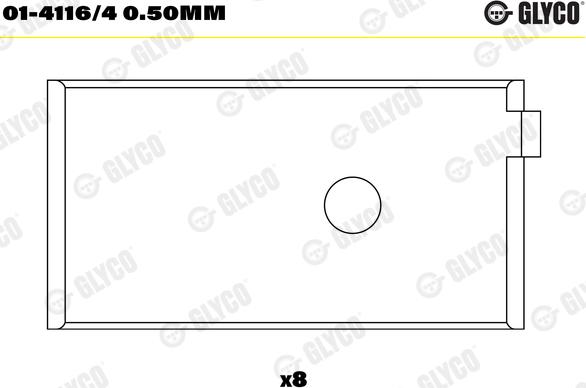 Glyco 01-4116/4 0.50mm - Coussinet de bielle cwaw.fr