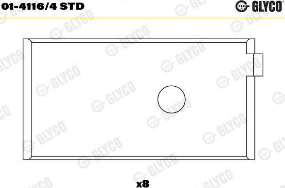 Glyco 01-4116/4 STD - Coussinet de bielle cwaw.fr