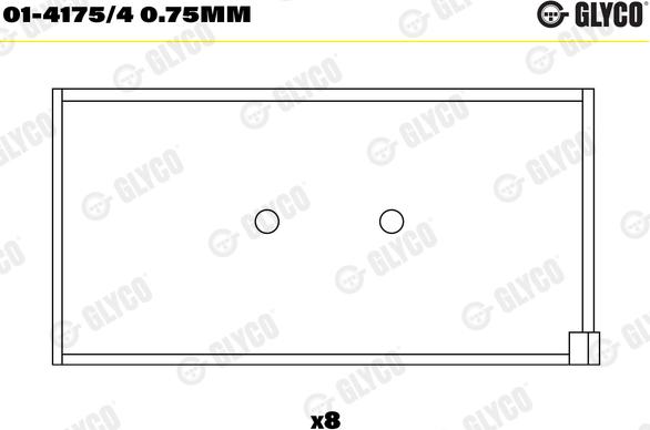 Glyco 01-4175/40.75MM - Coussinet de bielle cwaw.fr