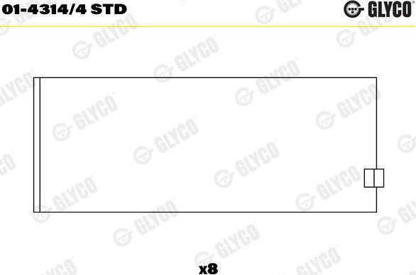 Glyco 01-4314/4STD - Coussinet de bielle cwaw.fr