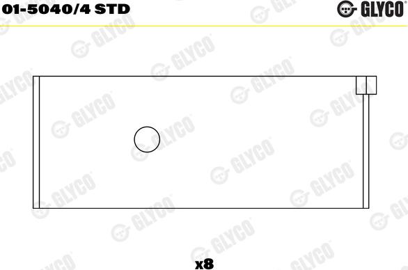 Glyco 01-5040/4 STD - Coussinet de bielle cwaw.fr