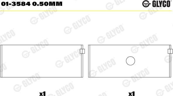 Glyco 01-3584 0.50mm - Coussinet de bielle cwaw.fr