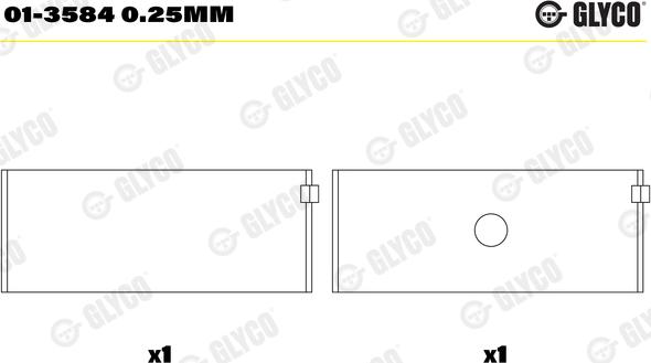 Glyco 01-3584 0.25mm - Coussinet de bielle cwaw.fr