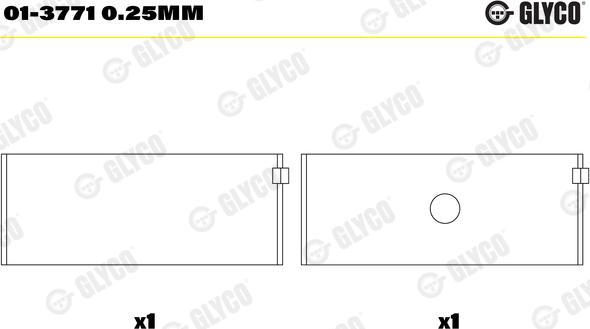 Glyco 01-3771 0.25mm - Coussinet de bielle cwaw.fr