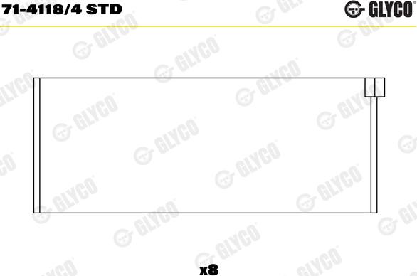 Glyco 71-4118/4STD - Coussinet de bielle cwaw.fr