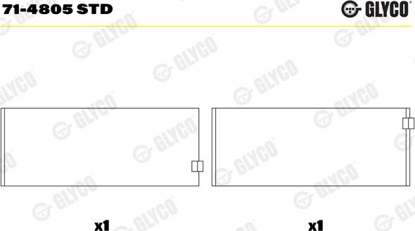 Glyco 71-4805 STD - Coussinet de bielle cwaw.fr