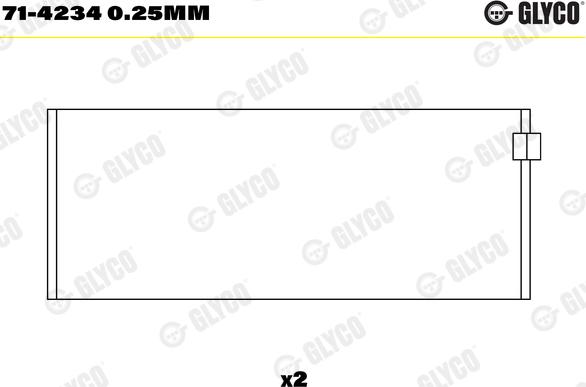 Glyco 71-42340.25MM - Coussinet de bielle cwaw.fr