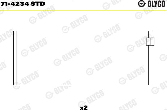 Glyco 71-4234STD - Coussinet de bielle cwaw.fr