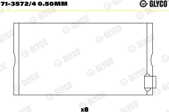 Glyco 71-3572/4 0.50mm - Coussinet de bielle cwaw.fr