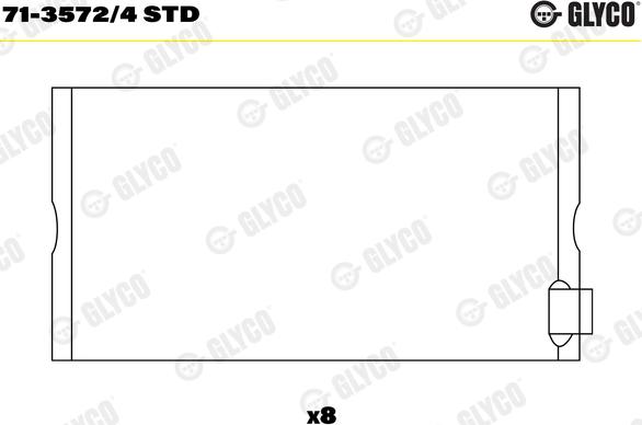 Glyco 71-3572/4 STD - Coussinet de bielle cwaw.fr