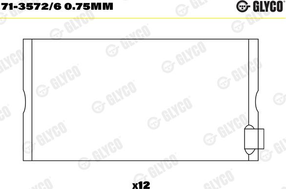 Glyco 71-3572/6 0.75mm - Coussinet de bielle cwaw.fr