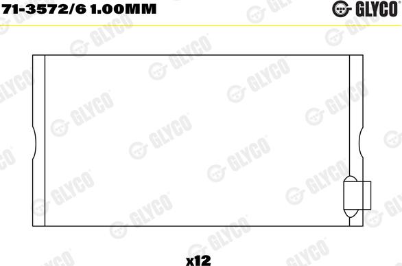 Glyco 71-3572/6 1.00mm - Coussinet de bielle cwaw.fr