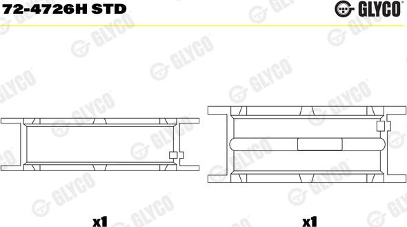 Glyco 72-4726H STD - Coussinet de vilebrequin cwaw.fr