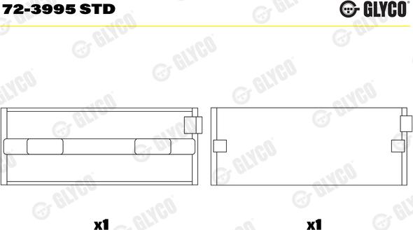 Glyco 72-3995STD - Coussinet de vilebrequin cwaw.fr