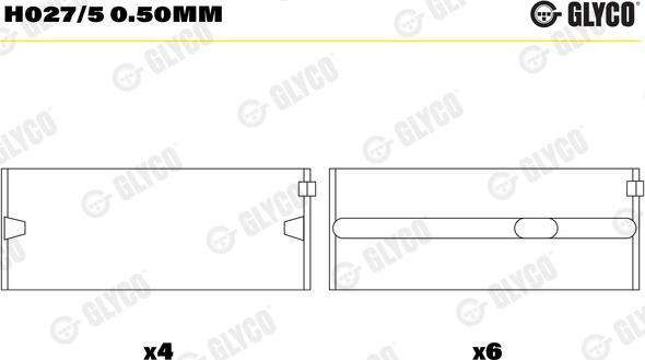 Glyco H026505 - Coussinet de vilebrequin cwaw.fr