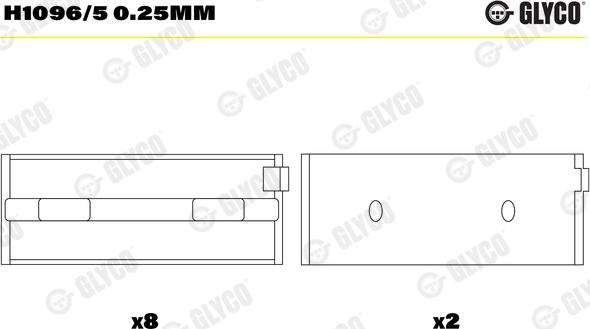 Glyco H1096/50.25MM - Coussinet de vilebrequin cwaw.fr