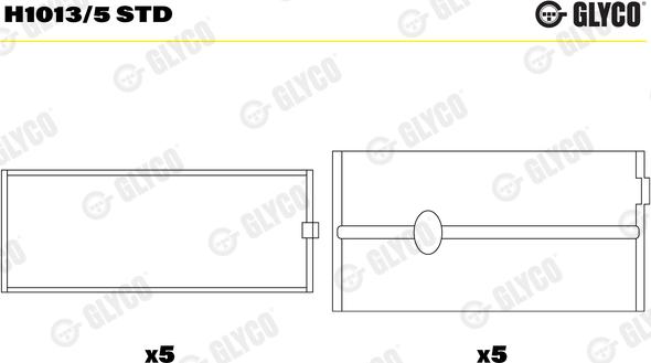 Glyco H1013/5 STD - Coussinet de vilebrequin cwaw.fr