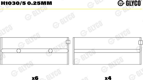 Glyco H1030/50.25MM - Coussinet de vilebrequin cwaw.fr