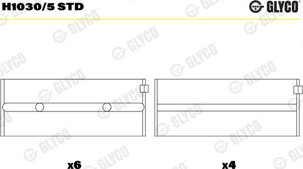 Glyco H1030/5STD - Coussinet de vilebrequin cwaw.fr