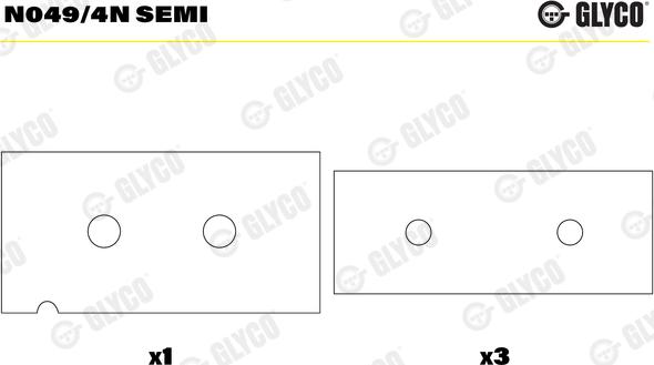 Glyco N049/4N SEMI - Support d'arbre à came cwaw.fr