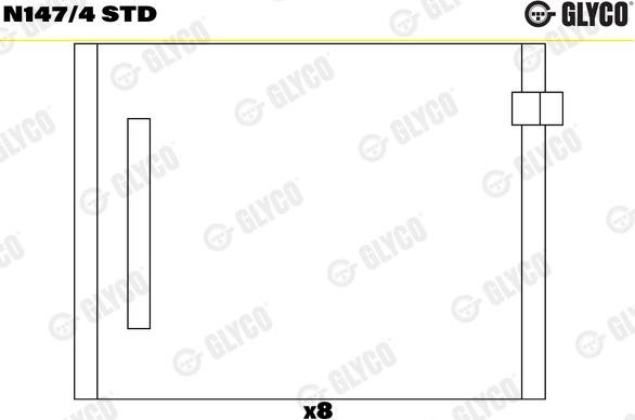 Glyco N147/4 STD - Support d'arbre à came cwaw.fr