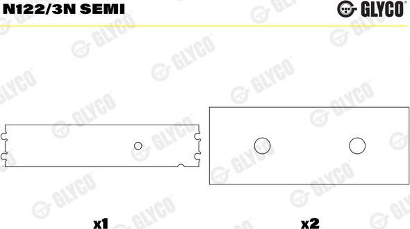 Glyco N122/3N SEMI - Support d'arbre à came cwaw.fr