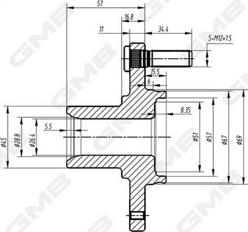 GMB Oceania GH10340 - Moyeu de roue cwaw.fr