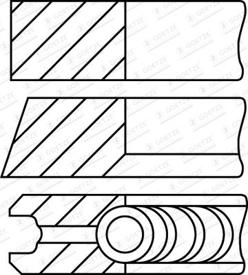 Goetze Engine 08-430300-00 - Jeu de segments de pistons cwaw.fr