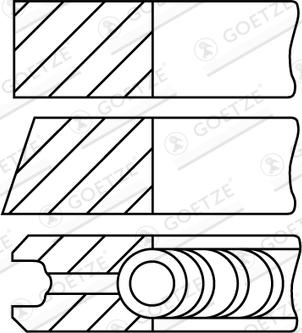 Goetze Engine 08-429100-10 - Jeu de segments de pistons cwaw.fr