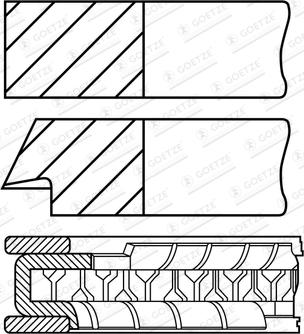 Goetze Engine 08-423900-00 - Jeu de segments de pistons cwaw.fr